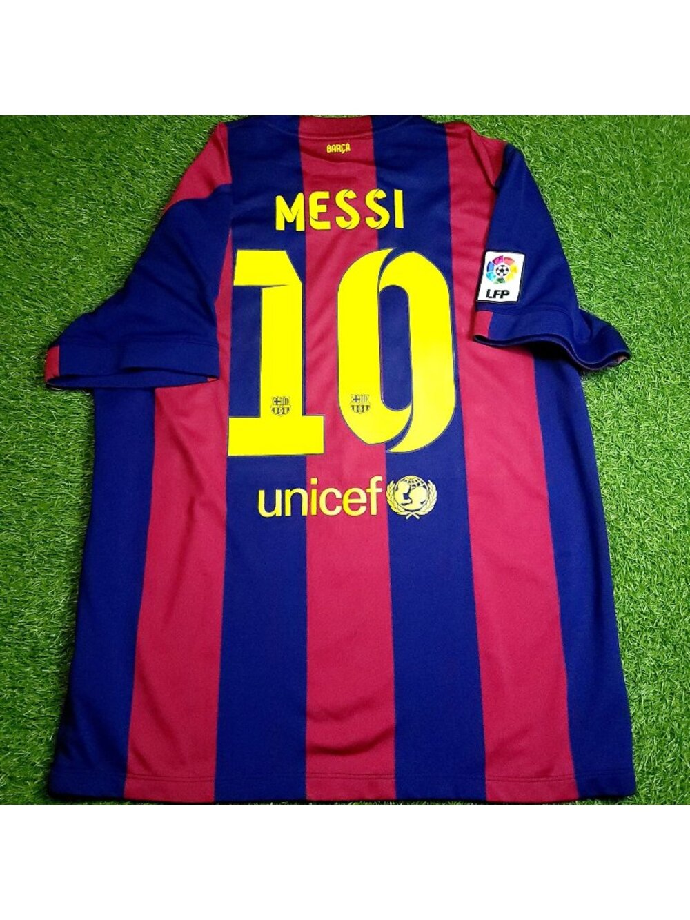 Messi Barcelona 2014 2015 TREBLE Soccer Jersey XL SKU# 610594-422